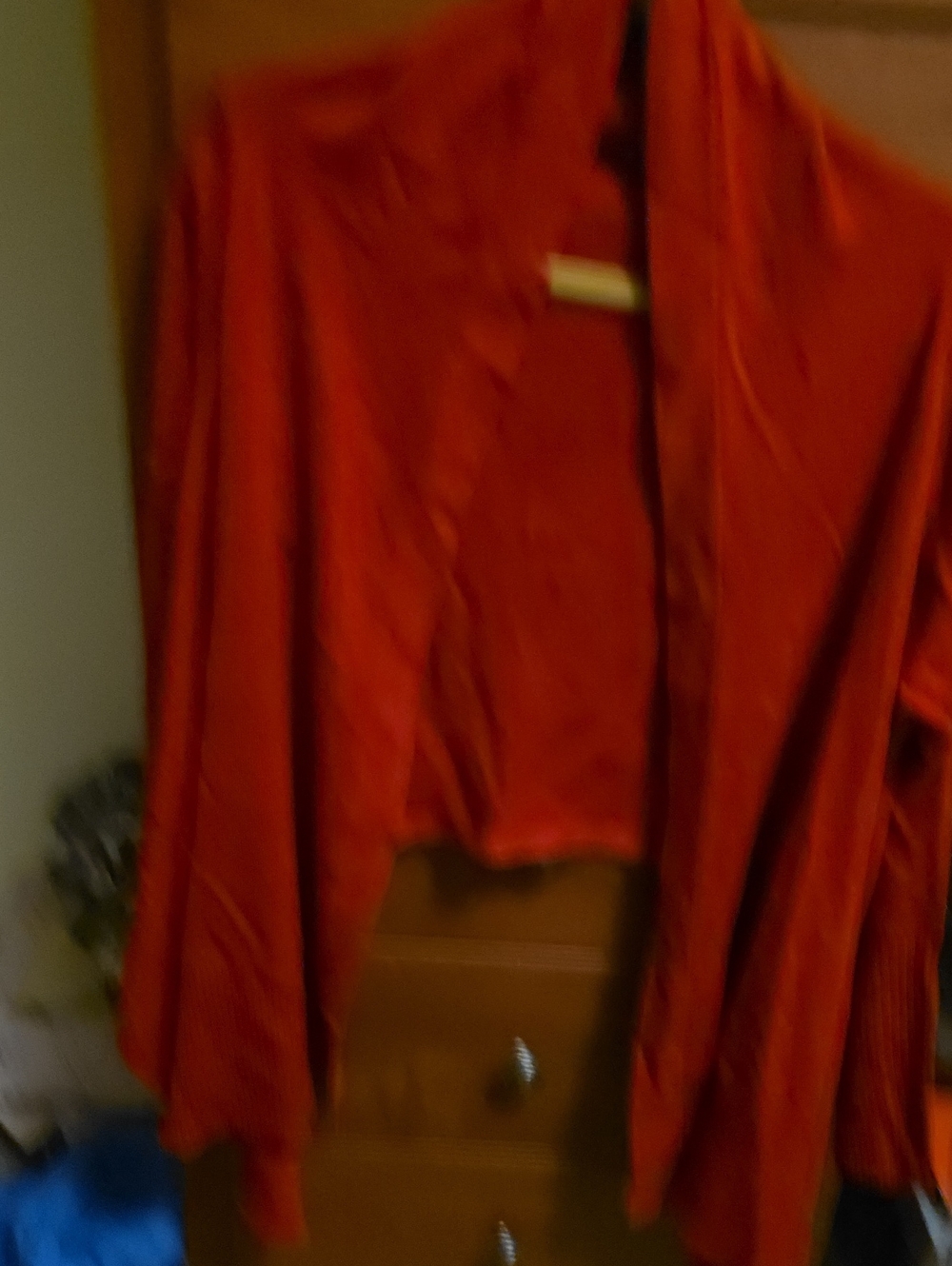 Red Open-Front Women's Sweater